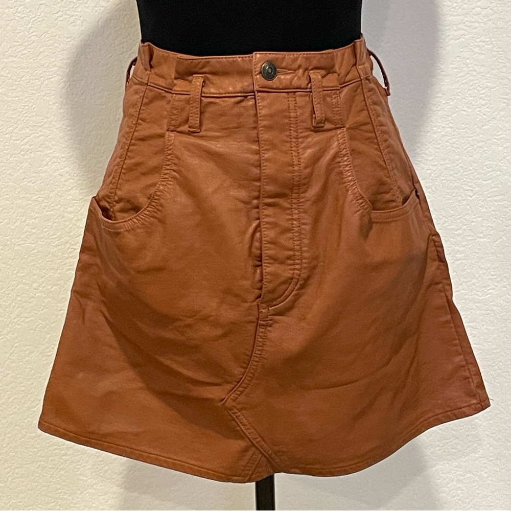 Free People Rust Brown Mini Skirt